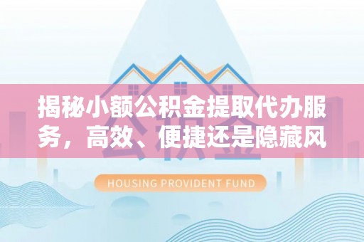 和田县揭秘小额公积金提取代办服务，高效、便捷还是隐藏风险？