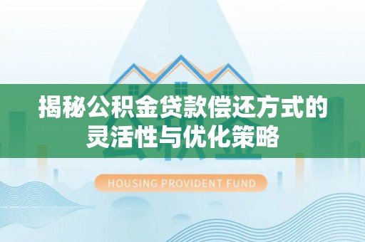 和田县揭秘公积金贷款偿还方式的灵活性与优化策略