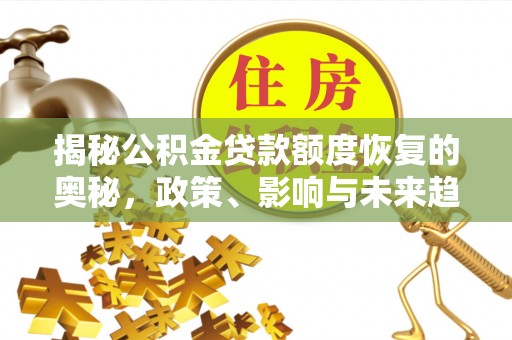 和田县揭秘公积金贷款额度恢复的奥秘，政策、影响与未来趋势