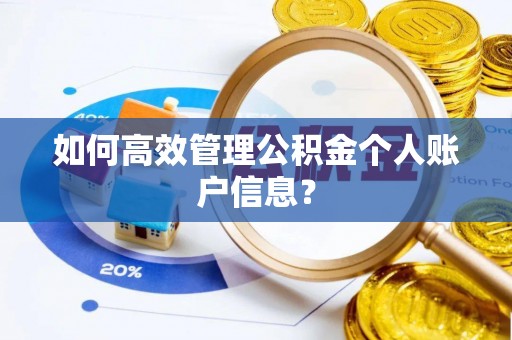 和田县如何高效管理公积金个人账户信息？
